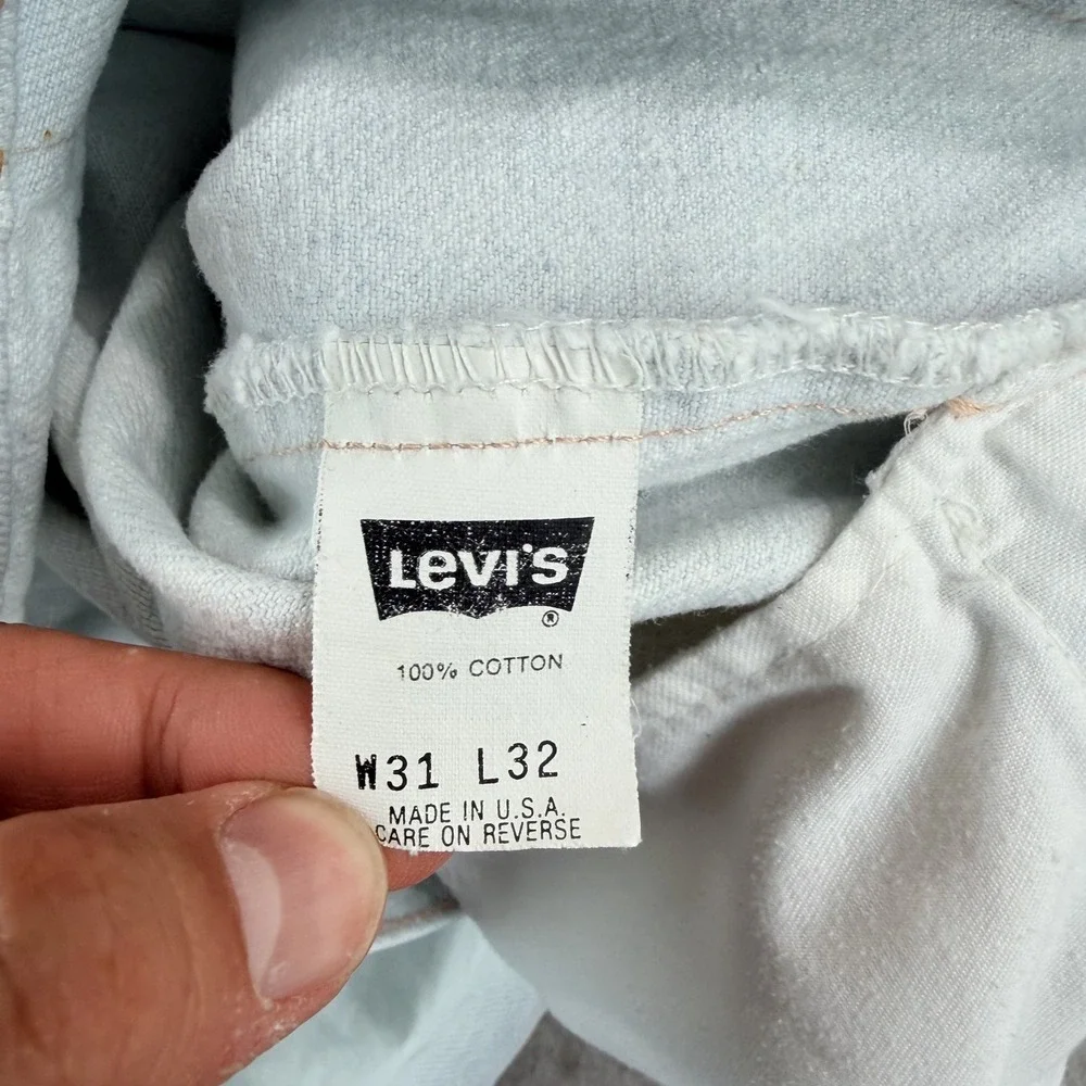 Vintage 80's Levis 550‎ Relaxed Fit Jeans Men 31x32 (Fits 30x32) Light Blue USA